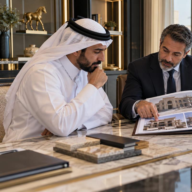 اجتماع تقييم المقاولين بحضور المالك